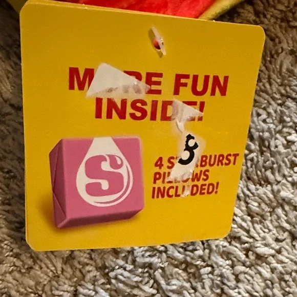 Starburst Accent Pillow - Red and Yellow - Picture 4 of 4